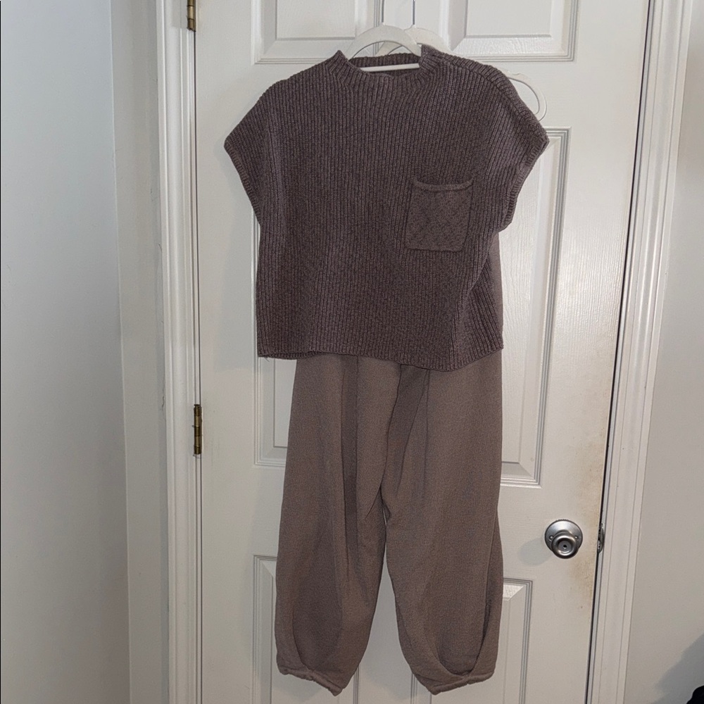 Free People Free-est Freya Short Sleeve Sweater and Pant Set